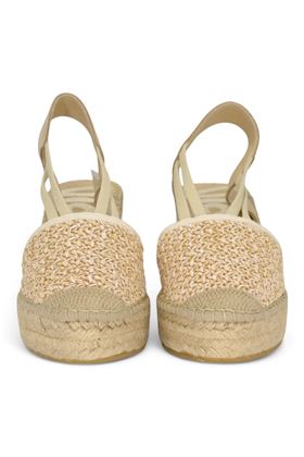 Campesinas in tessuto colore naturale. VIDORRETA | 18400 RAFFIA-RAFFIA